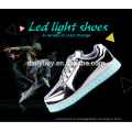 Unisex женщин мужчин USB зарядка свет мигающий кроссовки светодиодные туфли